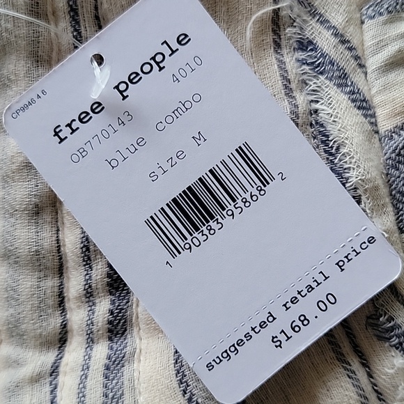 NWT Free People Striped Strapless Maxi Dress Size Large. - Picture 7 of 8